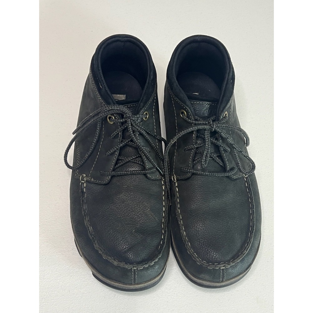 Olukai Hamakua Men's Chukka Boot US 10.5 M Black Leather Lace-Up Boot Comfort